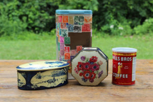Assorted Tin Advertising Containers