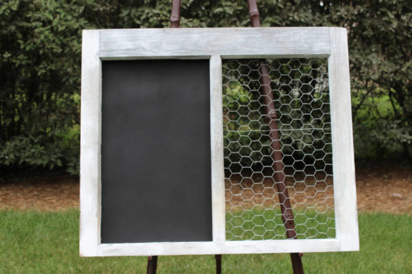 F29: Chalkboard & Chicken Wire Frame