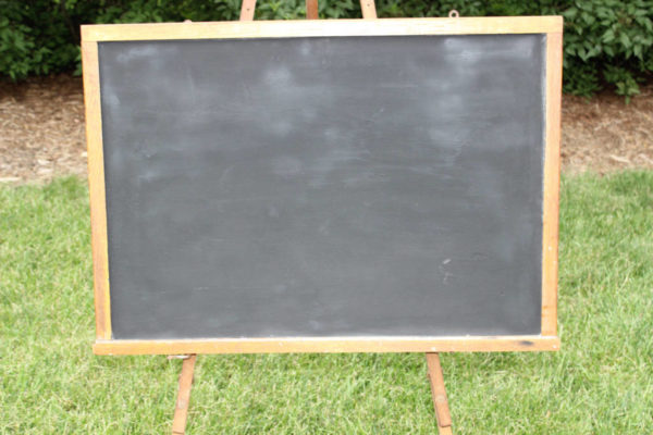 F74: Thin Rustic Wood Chalkboard
