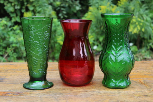 Colored Glass Vases -Large