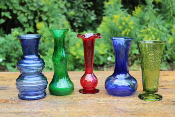Colored Glass Vases -Medium