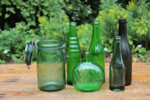 Assorted Green Bottles -M Vintique Rental WI