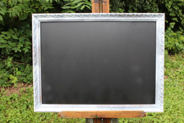 F36: Silvery White Edged Chalkboard