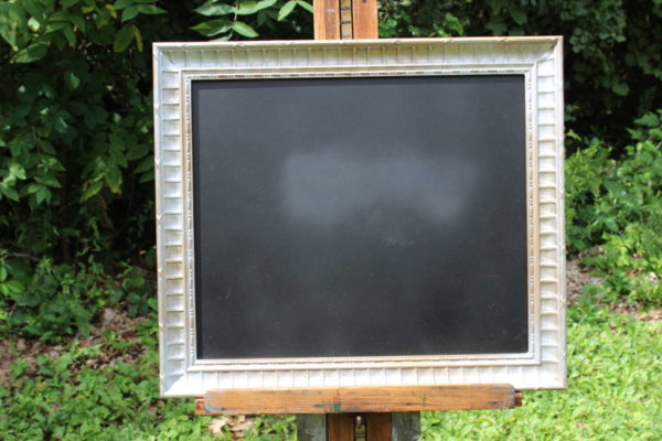 F48: Silver Dentil Edged Chalkboard