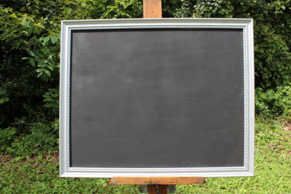 F16: Simple Edged Silver Chalkboard