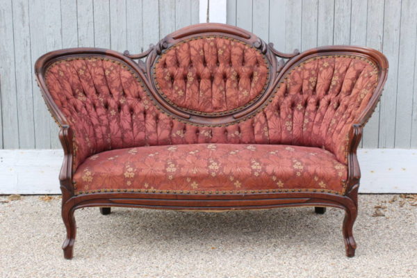 Rusty Red Victorian Sofa