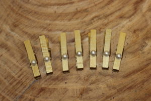Mini Gold Pearl Clothespins