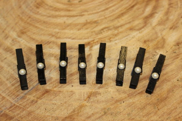 Mini Black Pearl Clothespins