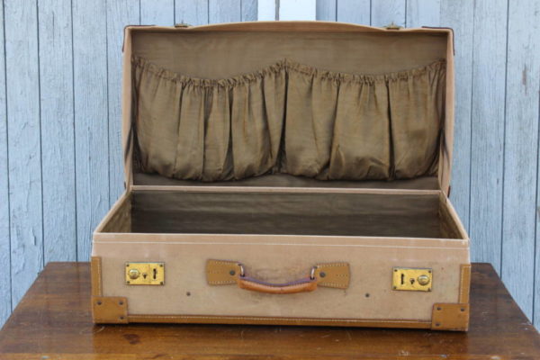Tan & Olive Suitcase
