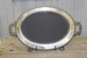F71: Oval Chalkboard Platter with Handles