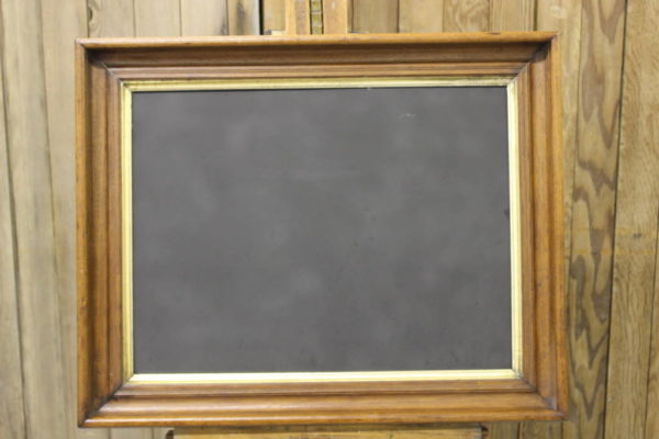 Plain Walnut & Gold Chalkboard