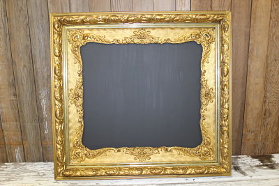 F120: Elegant Gold Chalkboard
