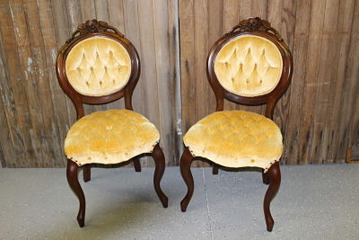 Butter Cream Velvet Chairs