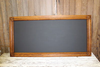 F10: Simple Oak Rectangular Chalkboard