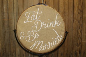 Vintique Rental-Wisconsin Wedding Eat Drink & Be Married Sign