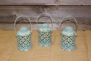 Teal Moroccan Lanterns Small- Vintique Rental-Wisconsin
