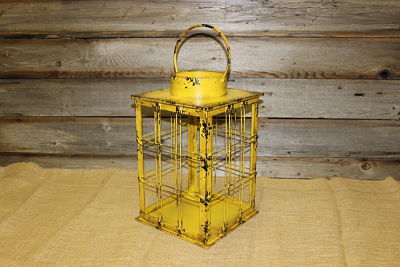 Vintique Rental-Wisconsin Wedding Yellow Box Lantern