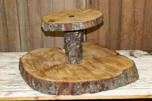 2-Tier Wood Cake Stand