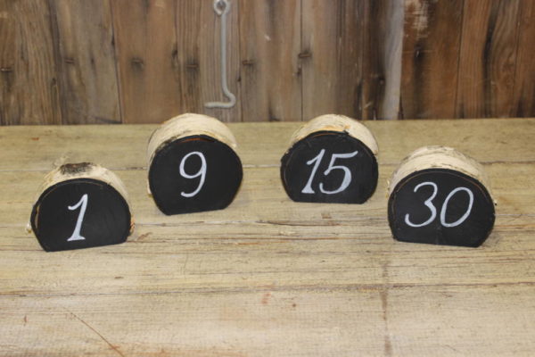 Birch Chalkboard Table Numbers