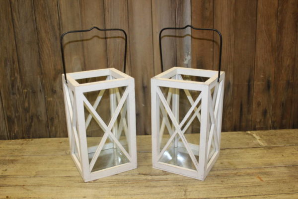 White Wood Lanterns- Vintique Rental WI