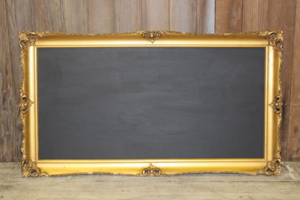 F174: Rectangular Gold Victorian Chalkboard