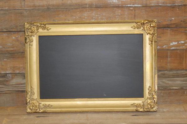 F408: Rectangular Intricate Gold Chalkboard