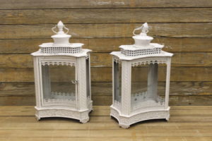 White Ornate Lanterns- Vintique Rental-WI