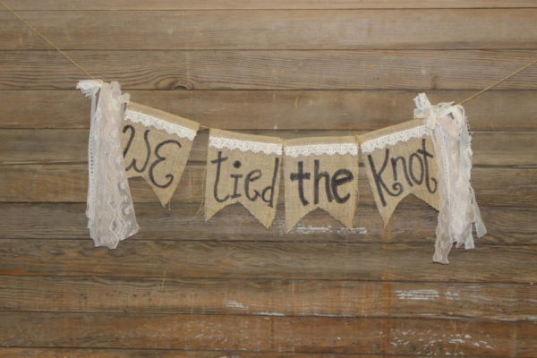 "We Tied The Knot" Banner