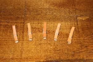 Light Stain Mini Clothespins
