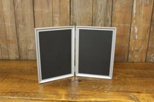 F257: Silver Double Panel Chalkboard