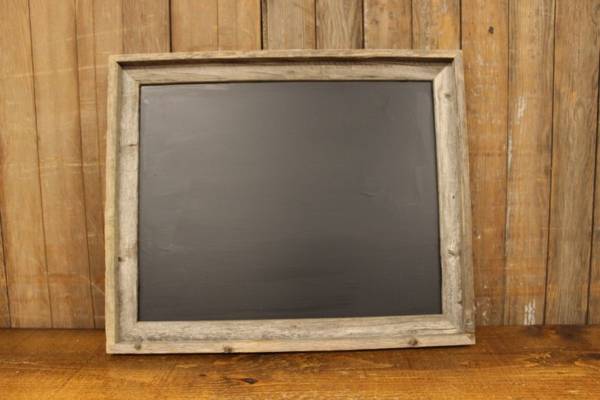 F203: Gray Barn Wood Chalkboard