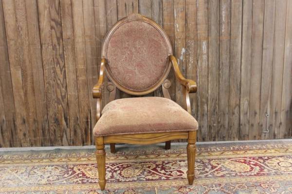 Faded Paisley Queen Anne Chair