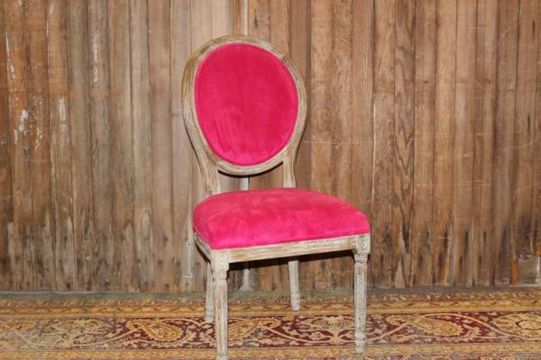 Bright Pink Velvet Chairs