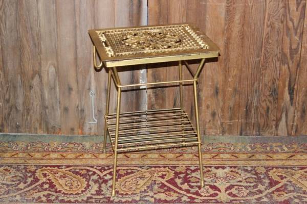 Gold Grate Side Table