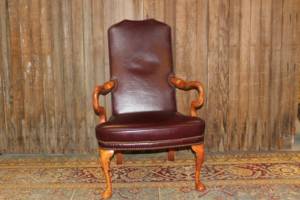 Burgundy Leather Chair