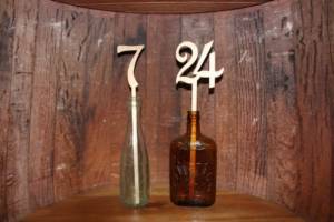 Honey Bronze Table Number Stakes -Vintique Rental WI