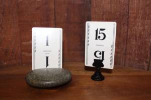 Art Deco Playing Card Table Numbers -Vintique Rental-WI