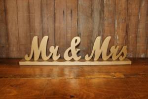 Gold Mr & Mrs Stand- Vintique Rental WI