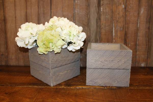 Barn Wood Square Boxes- Vintique Rental WI