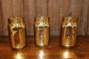 Mercury Gold Quart Mason Jars- Vintique Rental WI