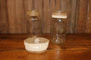 Half Gallon Mason Jar Lace Add Ons- Vintique Rental WI