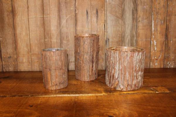 Bark Vases- Vintique Rental WI