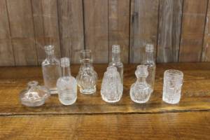 Assorted Clear Bottles-S Vintique Rental WI