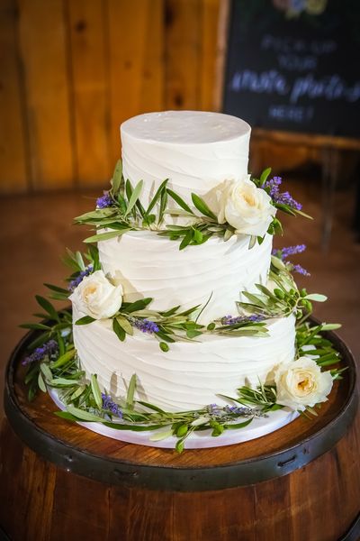 Flour Barrel Wedding Cake Display