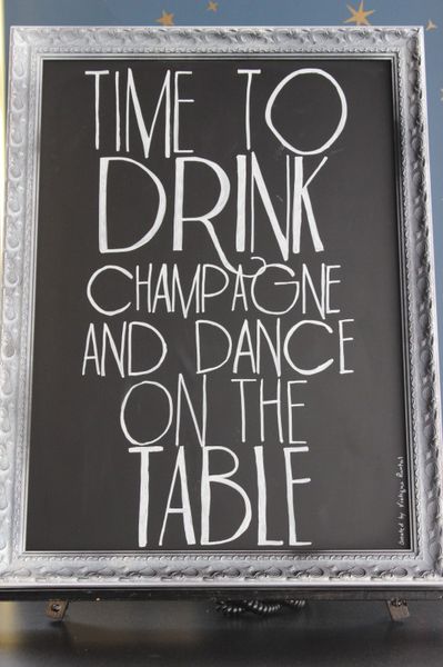 Drink Champagne Sign