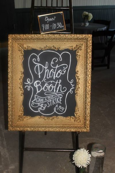 photo booth chalkboard