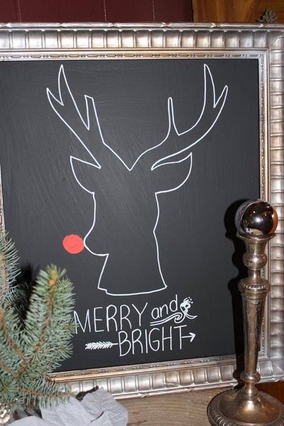 Christmas Chalkboard Display