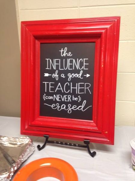 F142: Red Thick Trimmed Chalkboard