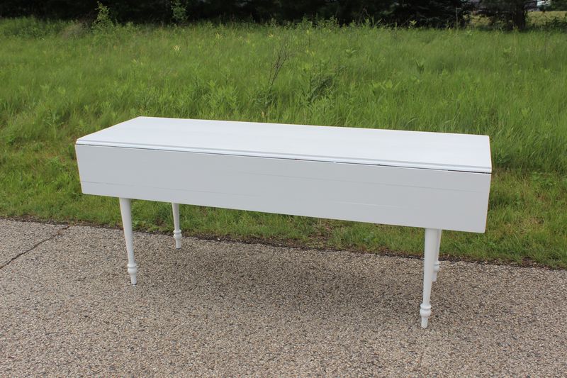 Drop Leaf White Table