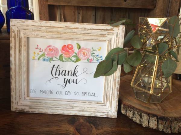 J5: Shabby Chic Thank You Sign